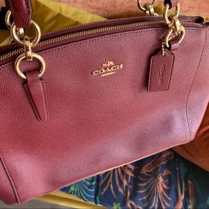 Coach convertible handbag (burgundy-ish)